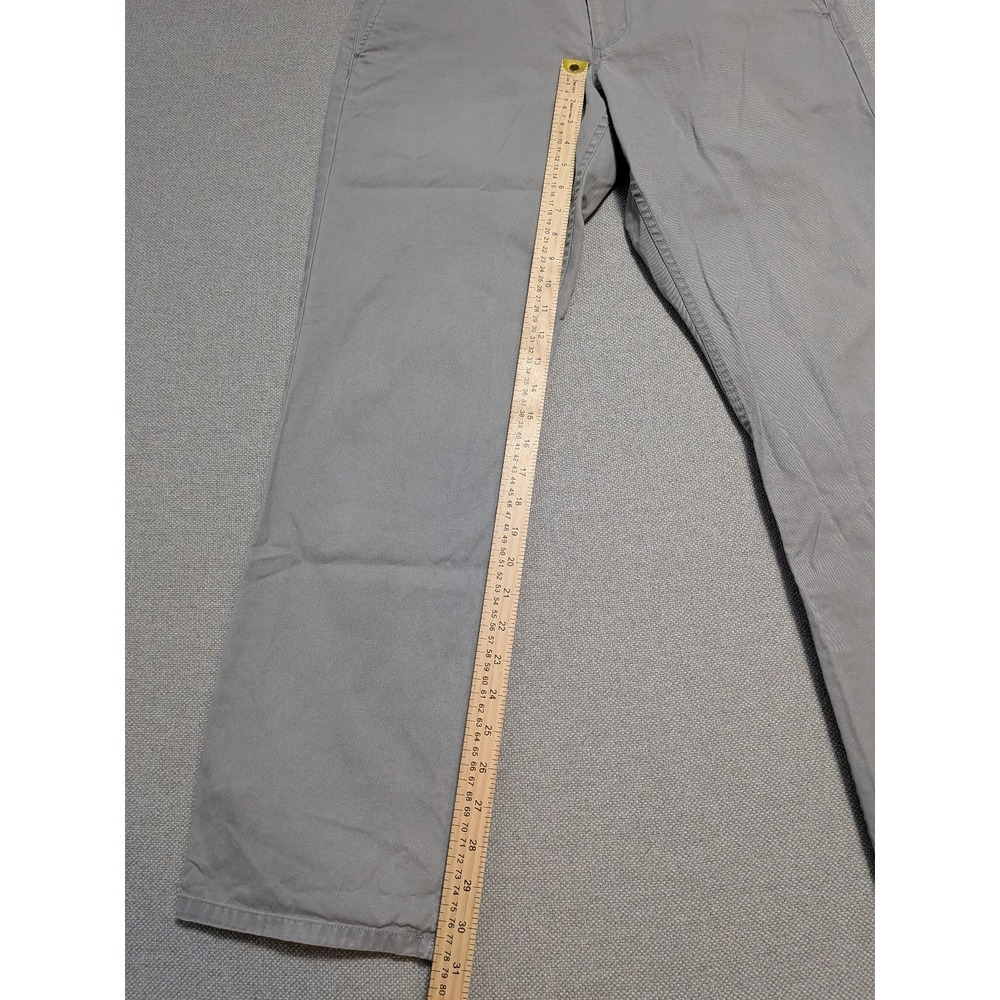 BONOBOS Mens Pants Gray / Tan 33x30 Straight Leg Chino Breathable Pockets 100% - Picture 6 of 8